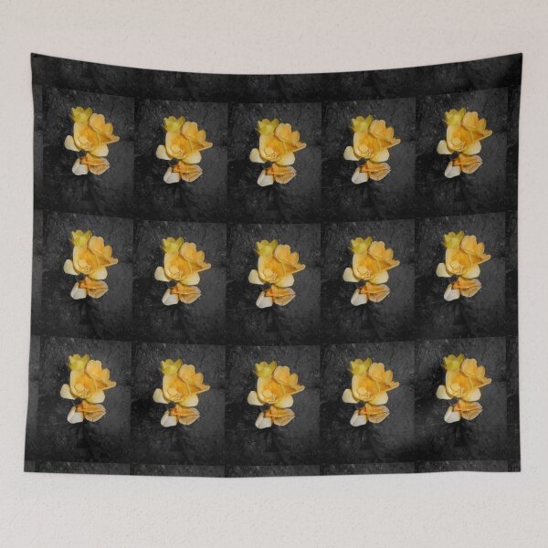 Item preview, yellow freesias, dark 2 03/23/18 designed and sold by Shellaqua.