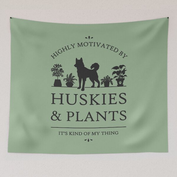 Item preview, Highly Motivated by Huskies and Plants designed and sold by RycoTokyo81.