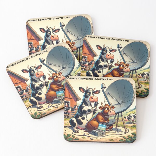 Item preview, Moo-Fi: The Udderly High-Speed Internet Cow-nnection Mousepad designed and sold by Moo-larious Creations From Down Udder.