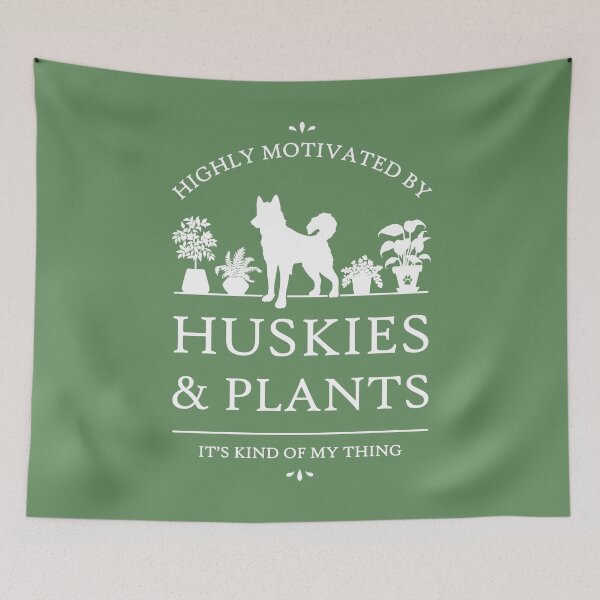 Item preview, Highly Motivated by Huskies and Plants designed and sold by RycoTokyo81.