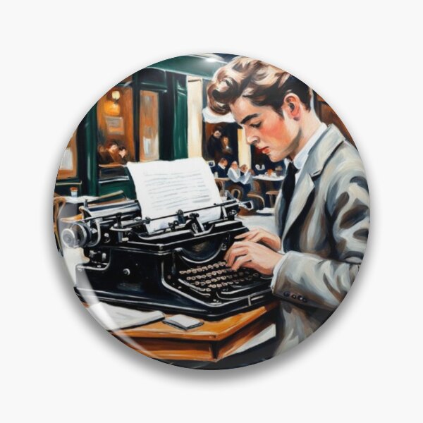 Item preview, Writer at Paris cafe  designed and sold by JackFreestone.