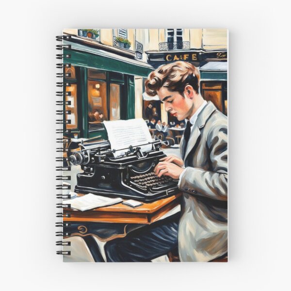 Item preview, Writer at Paris cafe  designed and sold by JackFreestone.