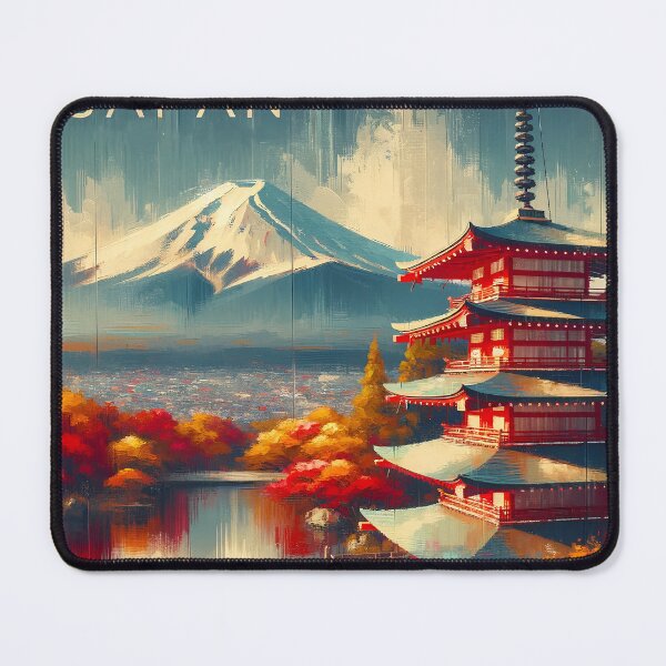 Item preview, Autumn Splendor at Mt. Fuji Japan designed and sold by inkArtistryfine.