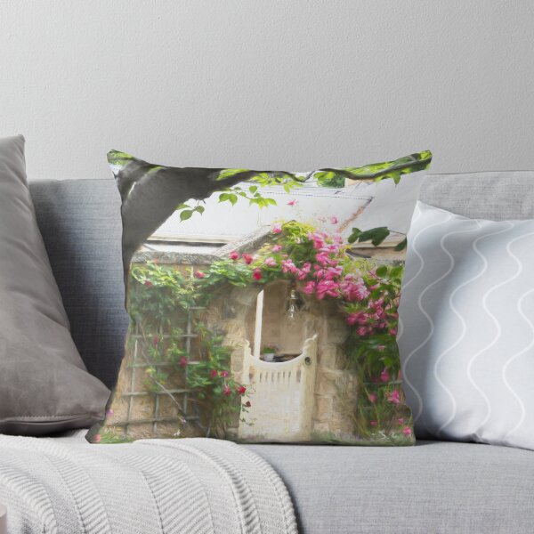 Item preview, Impressionist look, wall with climbing roses and Christmas Bells designed and sold by Images by Chris de Blank.