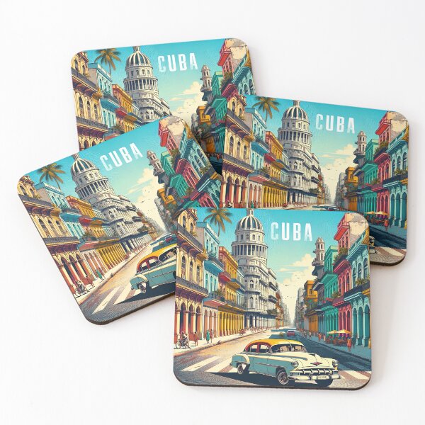Item preview, Vintage Havana Streets and Classic Car designed and sold by inkArtistryfine.