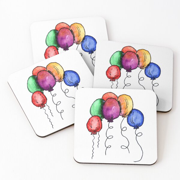 Item preview, Globos coloridos de acuarela designed and sold by Aithlin123.