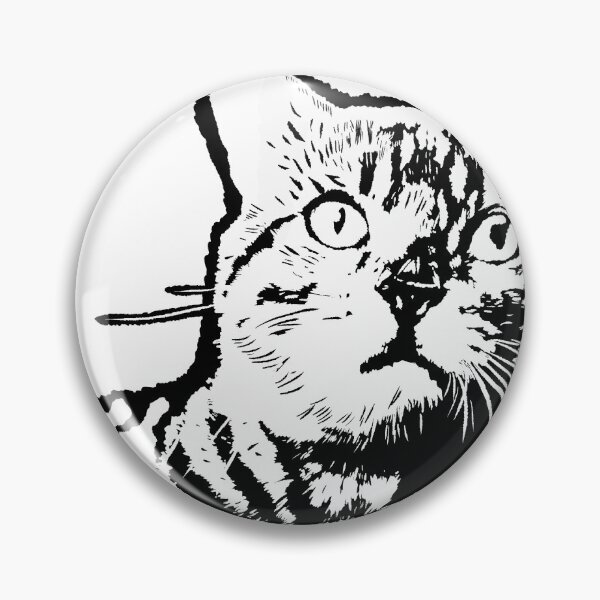 Item preview, Illuatration Of A Cat Monotone color Print Scireen Design Black And White designed and sold by 22Coolidea.