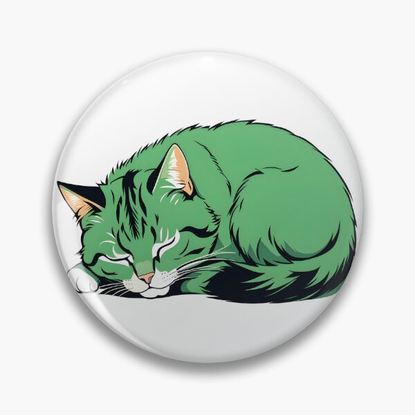 Item preview, green tabby cat nap designed and sold by Catophile.
