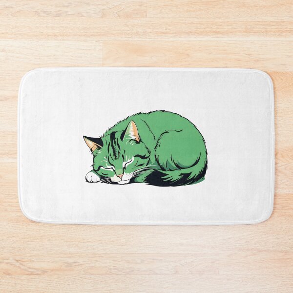 Item preview, green tabby cat nap designed and sold by Catophile.