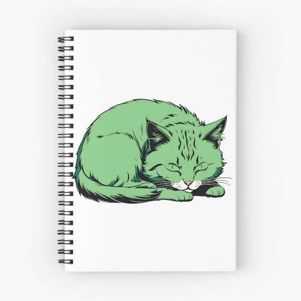 Item preview, cute green tabby cat chilling designed and sold by Catophile.