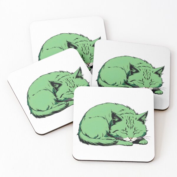 Item preview, cute green tabby cat chilling designed and sold by Catophile.