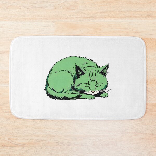 Item preview, cute green tabby cat chilling designed and sold by Catophile.