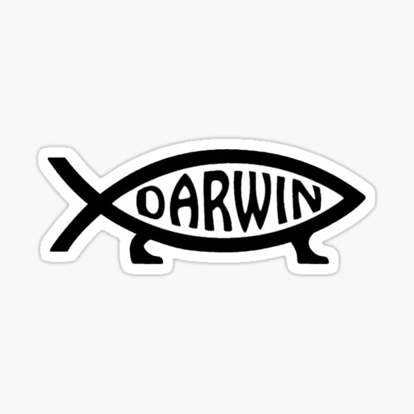 Car Sticker Science Jesus Fish Evolution God Darwin Big Bang