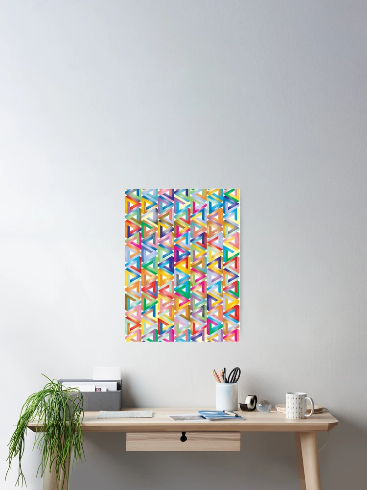 Thumbnail 2 of 3, Poster, Triangle Pattern designed and sold by MakeWayDesign.