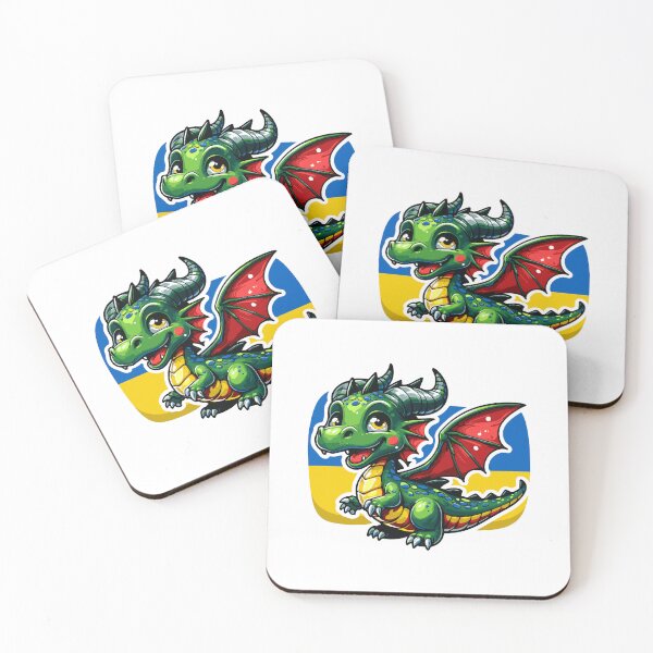 Item preview, Christmas and New Year 2024 with Roaring Laughter - Funny Dragon With Ukrainian Flag designed and sold by Aide.