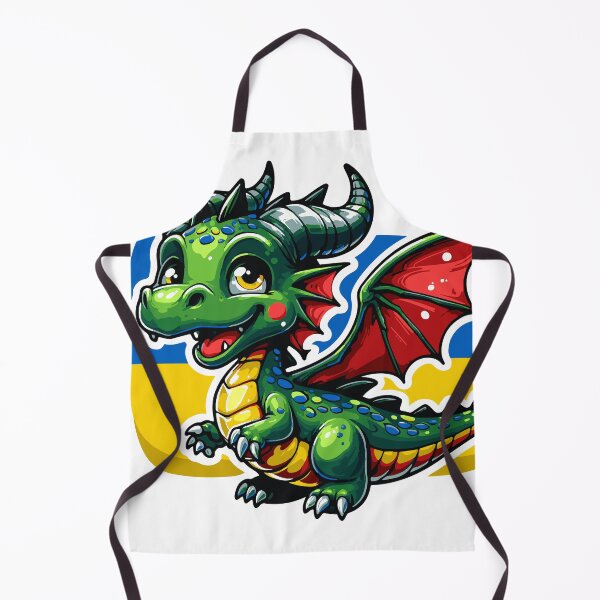 Item preview, Christmas and New Year 2024 with Roaring Laughter - Funny Dragon With Ukrainian Flag designed and sold by Aide.