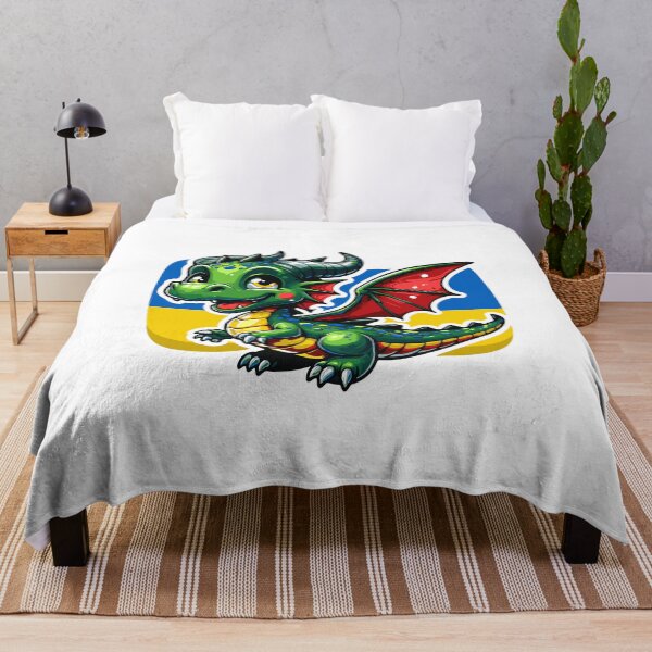 Item preview, Christmas and New Year 2024 with Roaring Laughter - Funny Dragon With Ukrainian Flag designed and sold by Aide.
