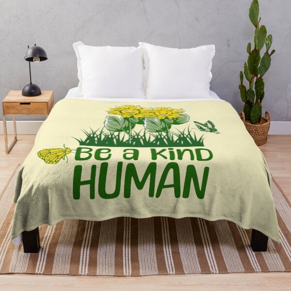 Item preview, Be a Kind Human, Sunflower Design, Positivity, Butterfly Design designed and sold by Blinkwater Designs.