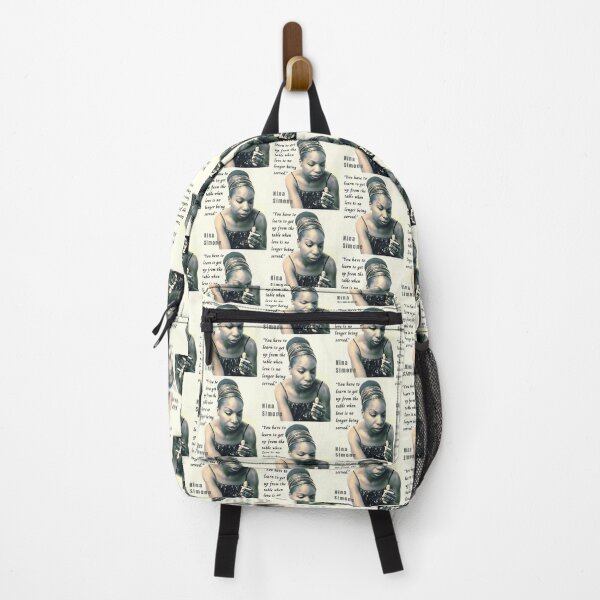 Item preview, Nina Simone portrait and quote: You have to learn to get up from the table when love is no longer being served. designed and sold by artbleed.
