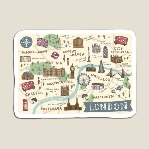 Aperçu de l'œuvre Carte de Londres créée et vendue par Those Pencil Shavings.