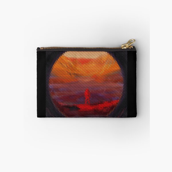 Item preview, Man On Mars Illustration Viewed Through Window Of Spacecraft 3D Cubes Low Poly Art designed and sold by SpiroJo.