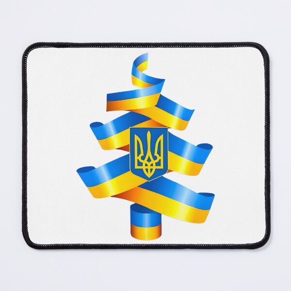 Item preview, Ukrainian Christmas Tree Featuring Flag and Coat of Arms Trident designed and sold by Aide.