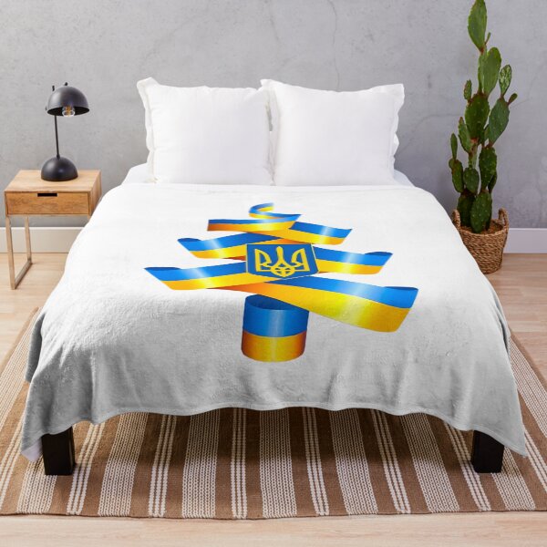Item preview, Ukrainian Christmas Tree Featuring Flag and Coat of Arms Trident designed and sold by Aide.