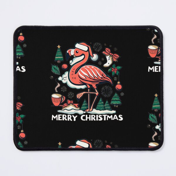 Item preview, flamingo christmas: Cute flamingo wearing a santa hat' designed and sold by The Knick Knack Nook.