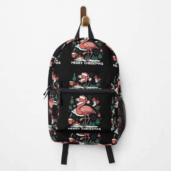 Item preview, flamingo christmas: Cute flamingo wearing a santa hat' designed and sold by The Knick Knack Nook.