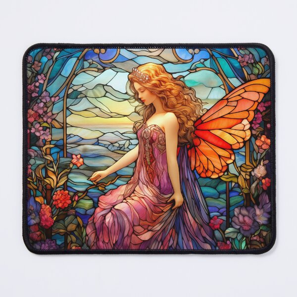 Item preview, Tiffany Style Stained Glass Magical Fairy designed and sold by Rivercoatl.