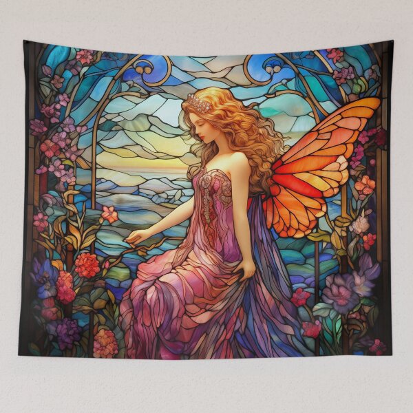 Item preview, Tiffany Style Stained Glass Magical Fairy designed and sold by Rivercoatl.