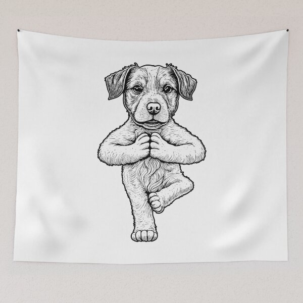 Artikelvorschau, Jack Russell Terrier Yoga Hund Welpe Lustige Hunde JRT Asana entworfen und verkauft von GrandeDuc.