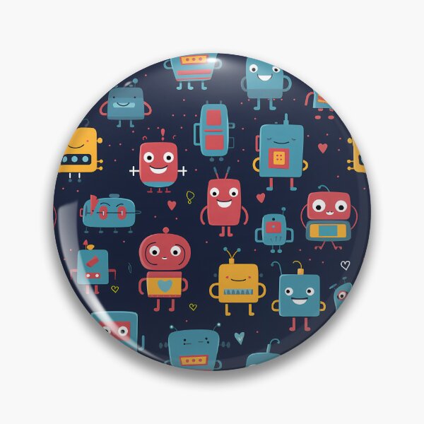 Artikelvorschau, Niedliches Robotermuster entworfen und verkauft von spookycutepeeps.