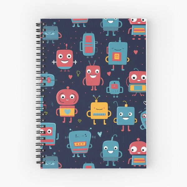 Item preview, Cute Robots Pattern designed and sold by spookycutepeeps.