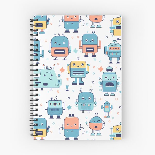 Item preview, Cute Robots Pattern designed and sold by spookycutepeeps.