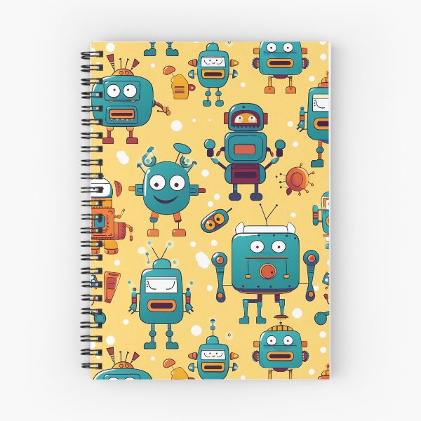 Item preview, Cute Robots Pattern designed and sold by spookycutepeeps.