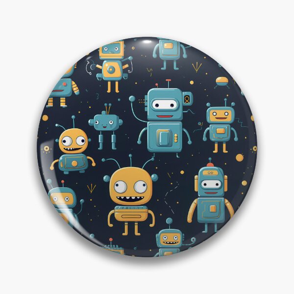 Artikelvorschau, Niedliches Robotermuster entworfen und verkauft von spookycutepeeps.