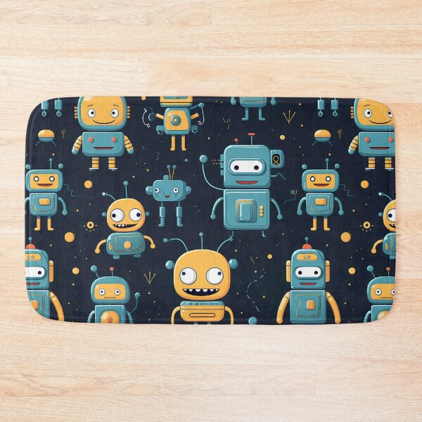 Item preview, Cute Robots Pattern designed and sold by spookycutepeeps.