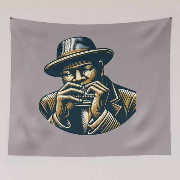 Item preview, Harmonica Player designed and sold by Myra365Art.