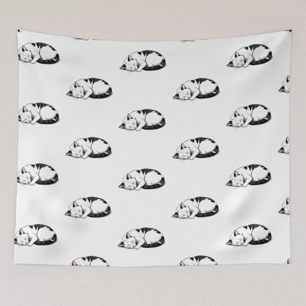 Item preview, cute tuxedo cat nap designed and sold by Catophile.