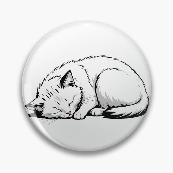 Item preview, white cat nap designed and sold by Catophile.