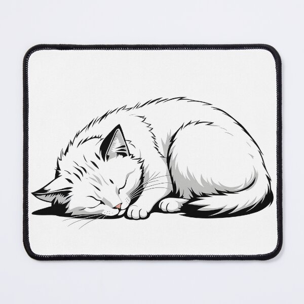 Item preview, white cat nap designed and sold by Catophile.