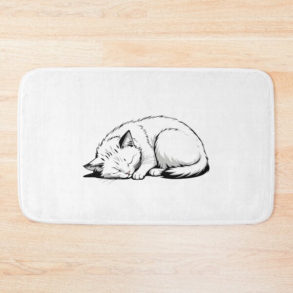 Item preview, white cat nap designed and sold by Catophile.