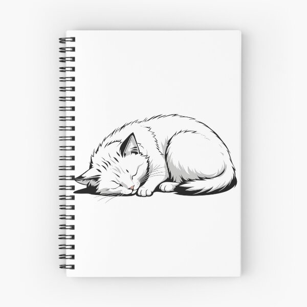 Item preview, white cat nap designed and sold by Catophile.