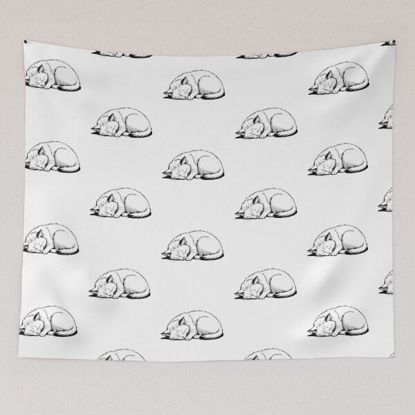 Item preview, white cat nap designed and sold by Catophile.