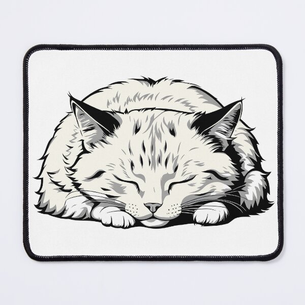 Item preview, white cat nap designed and sold by Catophile.