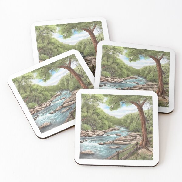 Item preview, Colour sketch of a riverside scene designed and sold by ailia-hikaru.