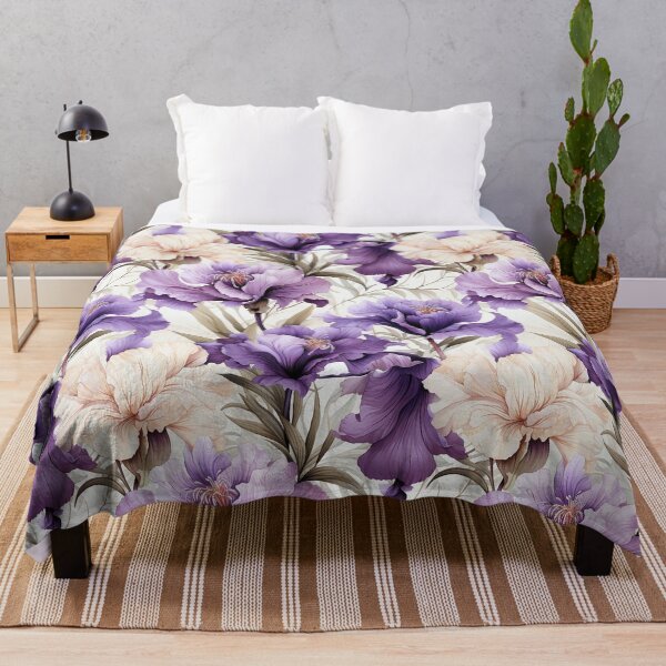 Item preview, Vintage Iris Blooms, Watercolor Blossoms designed and sold by PigmeArt.