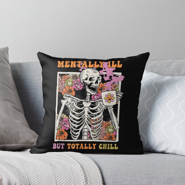 Item preview, Groovy Mentally Ill But Totally Chill Skeleton designed and sold by Genelvievi.