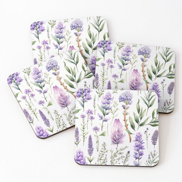 Item preview, Vintage Lavender Blooms, Watercolor Flowers designed and sold by PigmeArt.